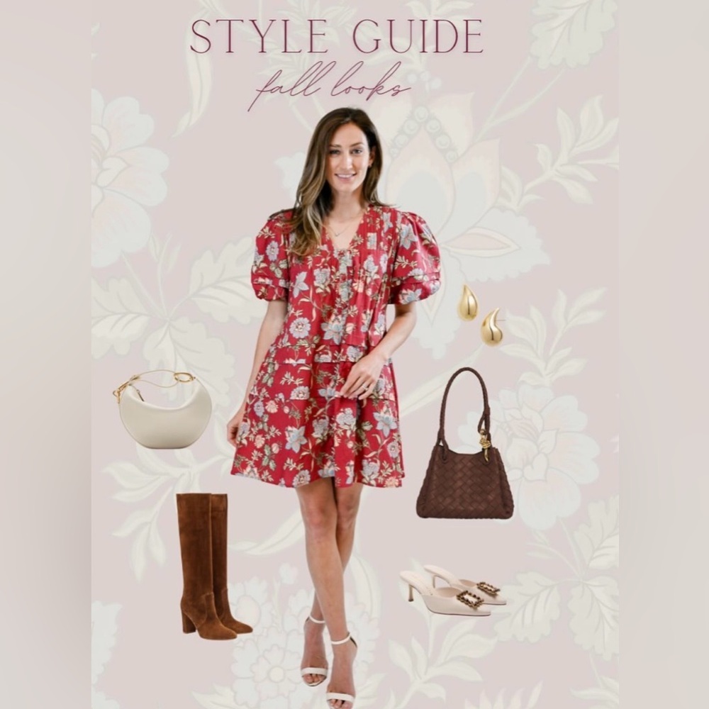 Marigold By Victoria Dunn Floral Puff sleeve Dress